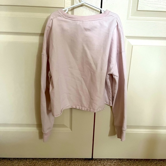 Design Lab Pale Pink Cropped Sweatshirt - Picture 2 of 3